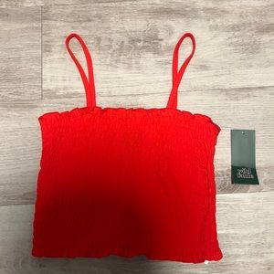 Women’s Small Wild Fable (NWT) Red Frilled Crop Top